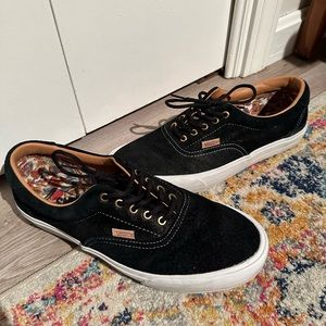 Vans Era 59 CA Denim Suede - Black w/ gold accents - Size 10.5